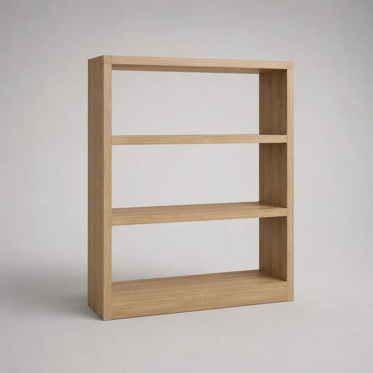 Bücherregal Standregal aus MDF mit Eichedekor, 4 Ebenen, Natur, 120 × 80 × 30 cm (H × B × T)