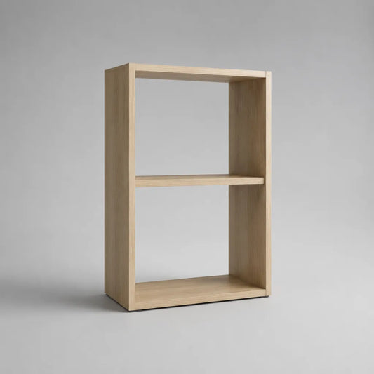 Standregal Bücherregal aus melaminharzbeschichteter Spanplatte, 2 offene Fächer, Eiche Natur, 50 × 30 × 80 cm